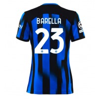 Inter Milan Nicolo Barella #23 Hjemmedrakt Dame 2023-24 Kortermet